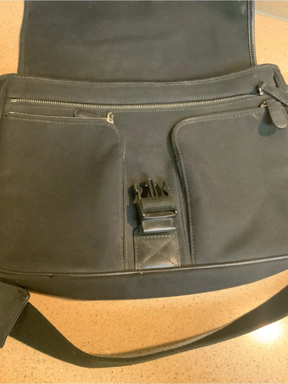 Coach Black Messenger Laptop Bag with Adjustable Strap